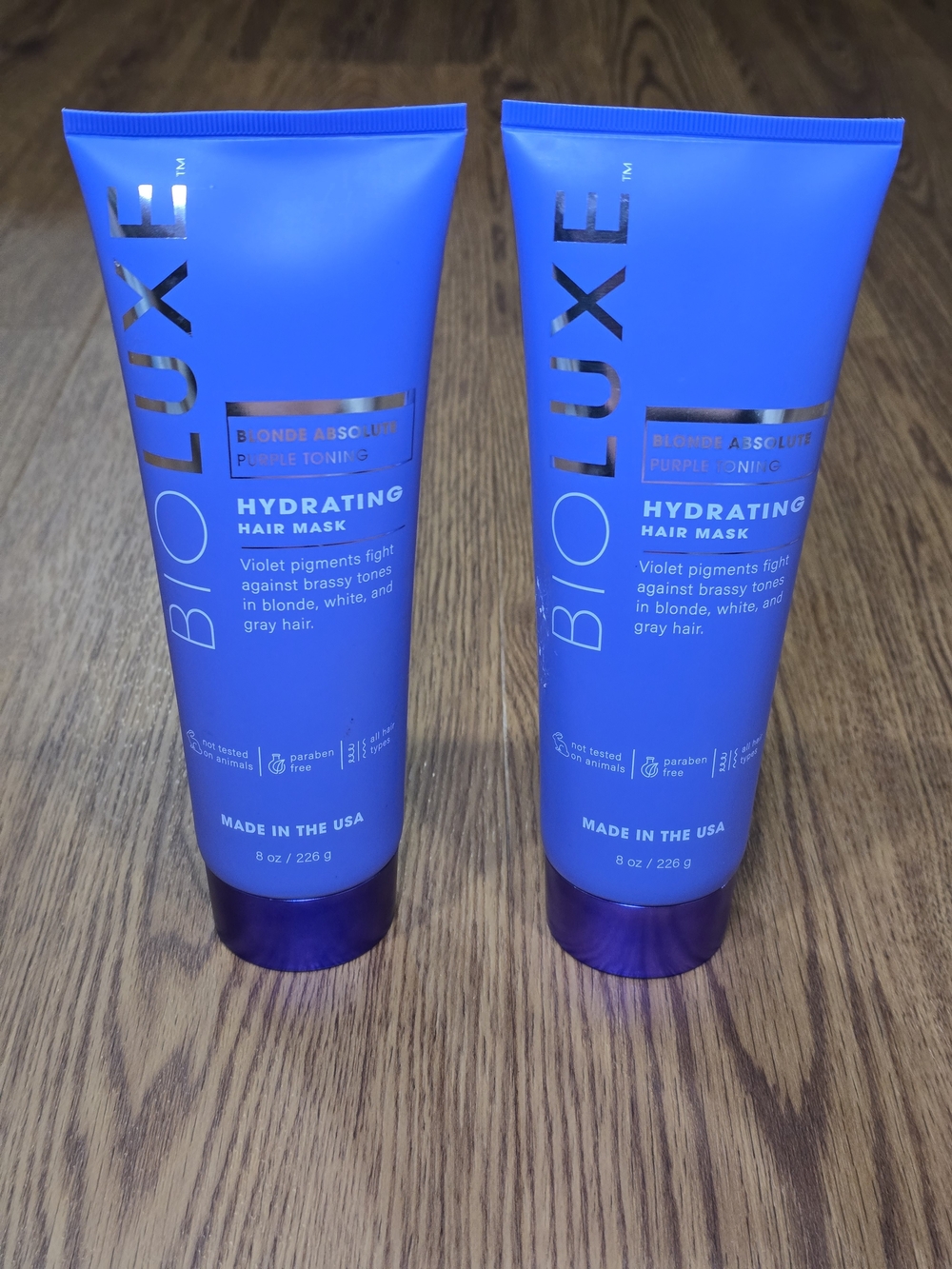 Bio Luxe Blonde Absolute Purple Toning Hydrating Hair Mask - 2 Pack - 8 oz